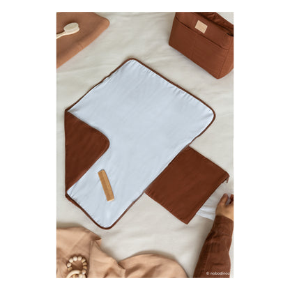 Nobodinoz Baby On The Go Waterproof Changing Mat - Clay Brown