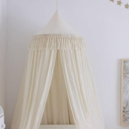 Cotton & Sweets Boho Canopy with Fringe in Vanilla - Scandibørn