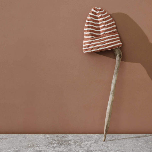Liewood Ezra Beanie - Stripe: Tuscany Rose/Creme De La Creme