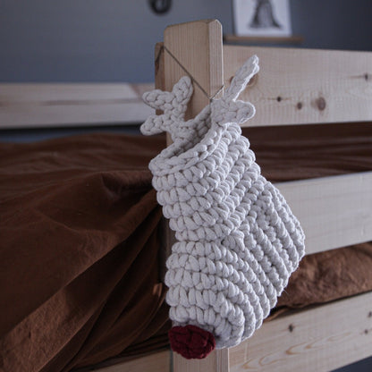 Zuri House Crochet Reindeer Stocking