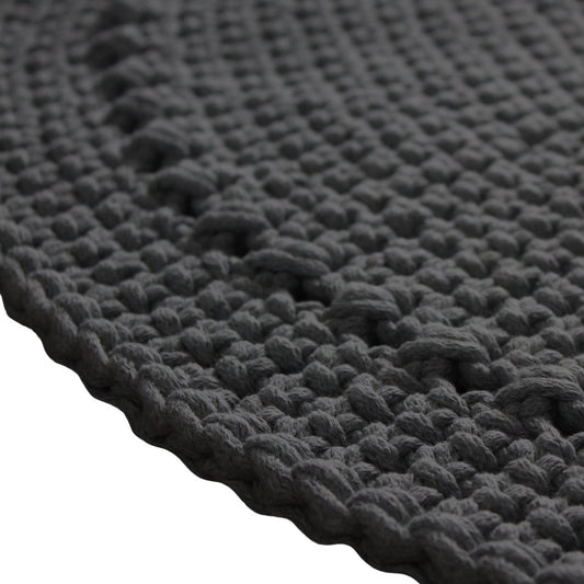 Zuri House Crochet Rug Nebo - Charcoal