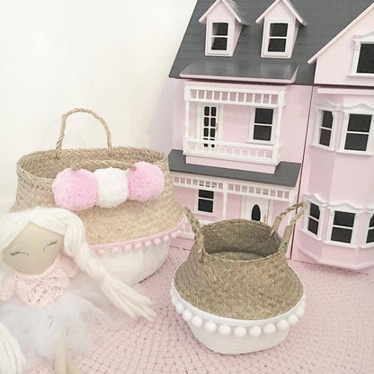 Zuri House Crochet Rug Moon - Pale Pink