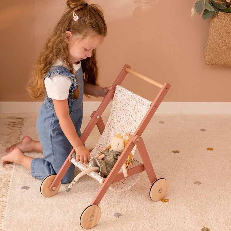 Wooden stroller 2025 toy