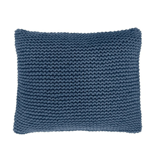 Zuri House Knitted Cushion - Denim Blue