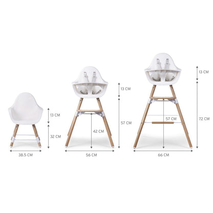 Childhome Evolu 2 High Chair - Natural / White