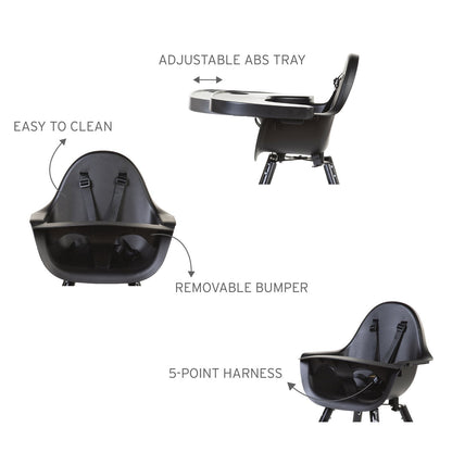 Childhome Evolu 2 High Chair - Black