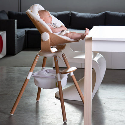Childhome Evolu Newborn High Chair Seat- Natural / White