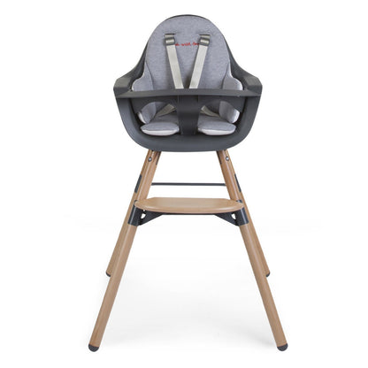 Childhome Evolu Reversible High Chair Seat Cushion - Gold Dots and Classic Grey