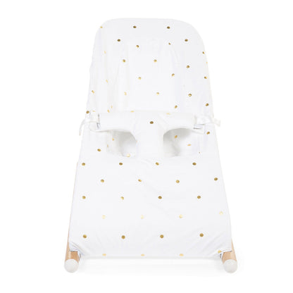 Childhome Evolux Bouncer Cover - White / Gold Dots