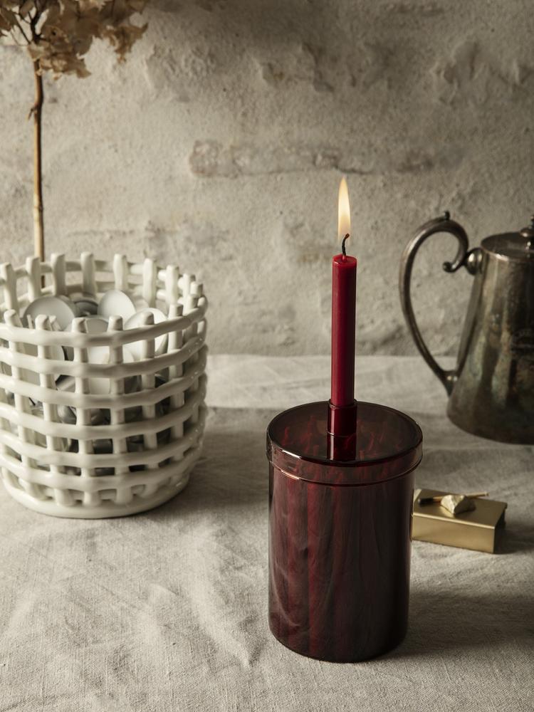 Ferm Living - Countdown to Christmas Candle in Dark Red - Scandibørn