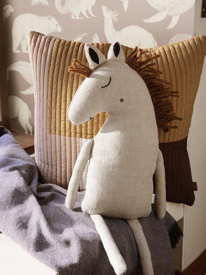 Ferm Living Safari Cushion Horse - Natural - Scandibørn