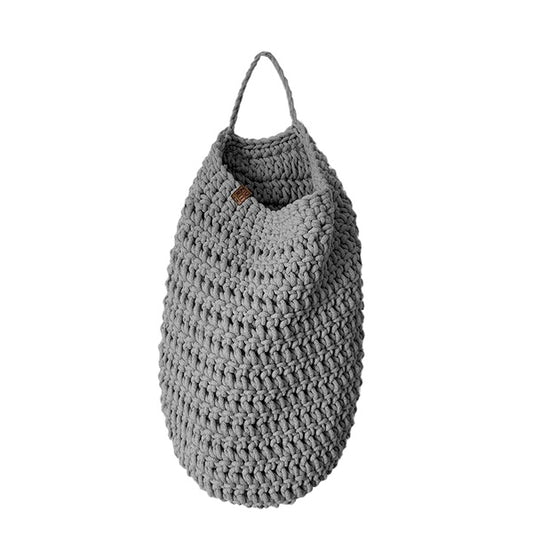 Zuri House Crochet Hanging Bag - Dark Grey