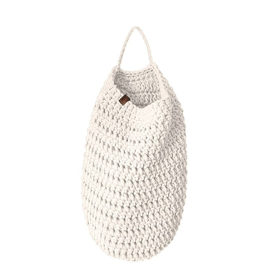 Zuri House Crochet Hanging Bag - Ivory