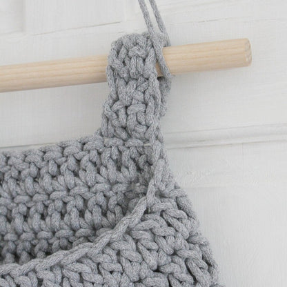 Zuri House Crochet Hanging Basket - Dark Grey