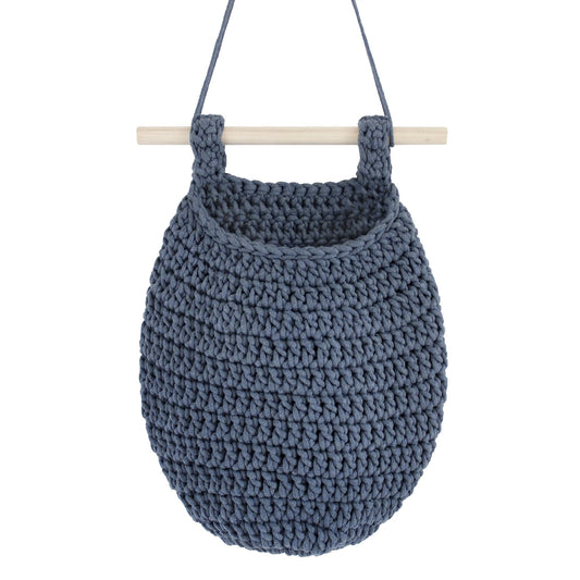 Zuri House Hanging Basket - Denim Blue