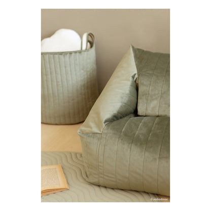 Nobodinoz Velvet Chelsea Bean Bag Chair - Olive Green