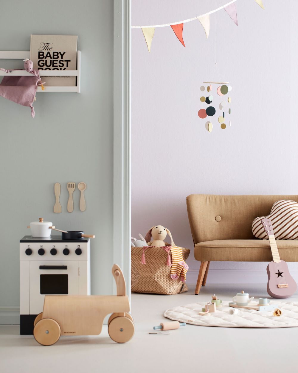 Kids Concept - Sofa in Yellow/Beige - Scandibørn