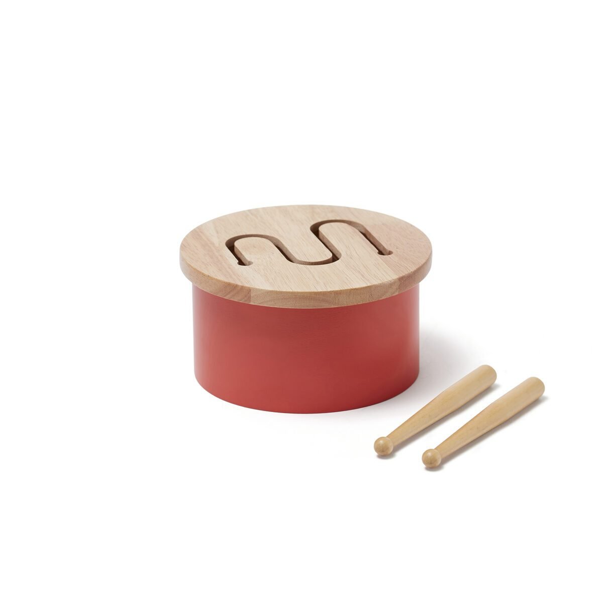 Kids Concept Wooden Mini Drum in Red - Scandibørn