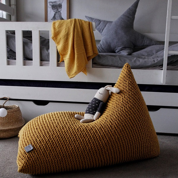 Zuri House Knitted Bean Bag (Kids) Mustard