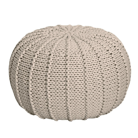 Zuri House Knitted Pouffe (Small) - Beige