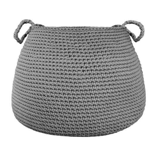 Zuri House Crochet Basket (Large) - Dark Grey