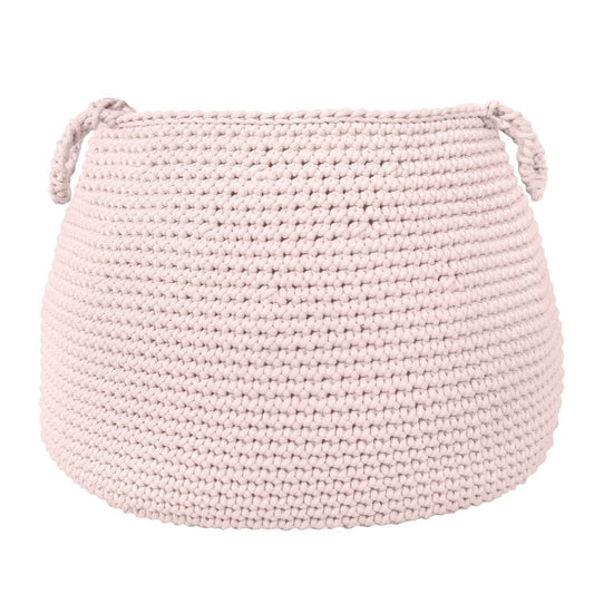 Zuri House Crochet Basket (Large) - Pale Pink