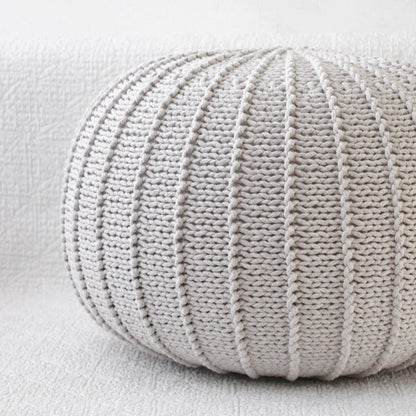 Zuri House Knitted Pouffe (Large) - Oatmeal