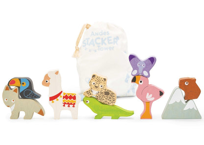 Le Toy Van Andes Stacking Animals & Bag - Scandibørn