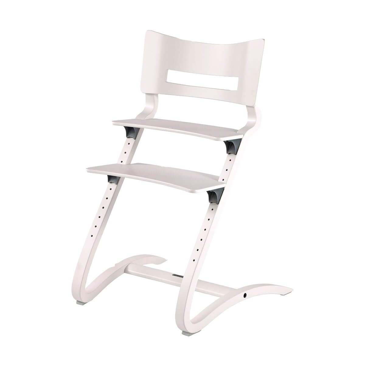 Leander High Chair with Safety Bar - White - Scandibørn