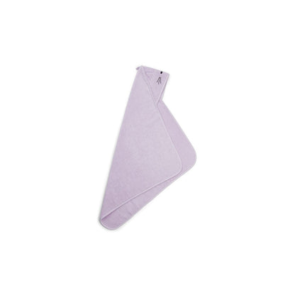 Liewood Albert Baby towel in Cat Light Lavender - Scandibørn