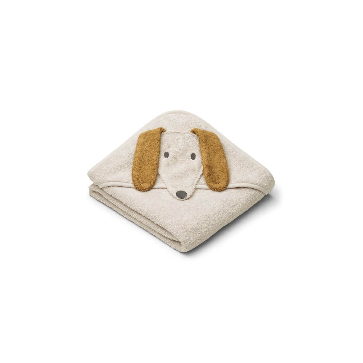 Liewood Albert Baby towel in Dog Sandy - Scandibørn