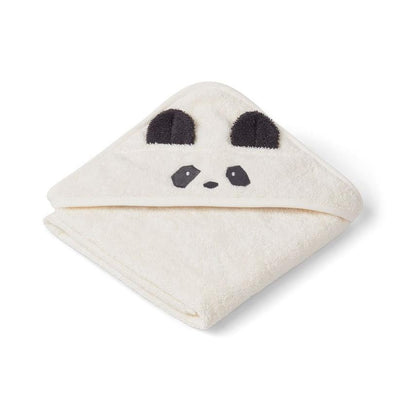 Liewood Albert Baby towel in panda - Scandibørn