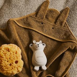 Liewood Albert Baby Towel in Rabbit Olive Green - Scandibørn