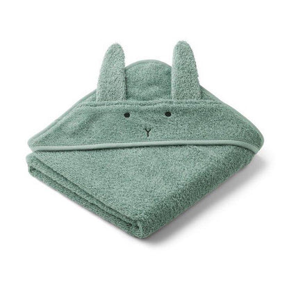 Liewood Albert Baby towel in Rabbit Peppermint - Scandibørn