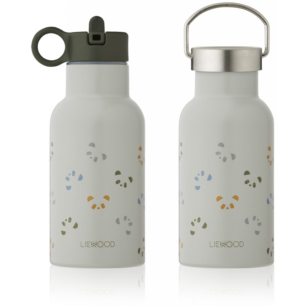 Liewood Anker Water Bottle - Panda Dove Blue Multi Mix - Scandibørn