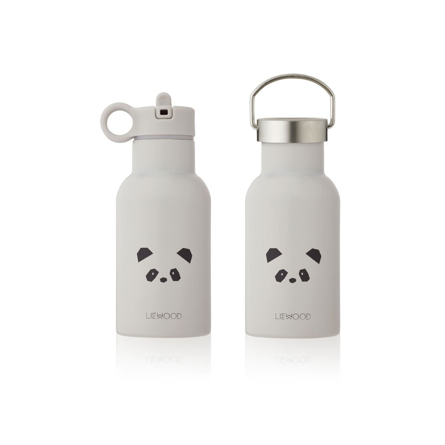 Liewood Anker Water Bottle - Panda Light Grey - Scandibørn