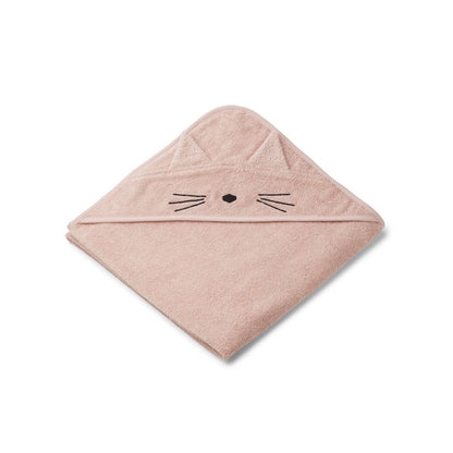 Liewood Augusta Hooded Towel in Cat Rose - Scandibørn