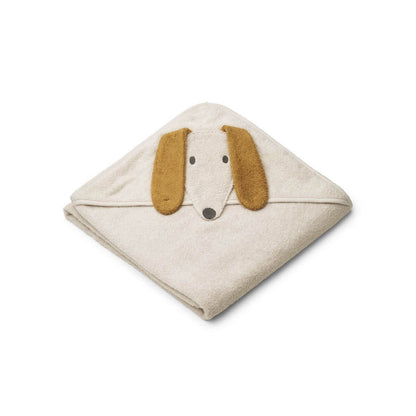 Liewood Augusta Hooded Towel in Dog Sandy - Scandibørn