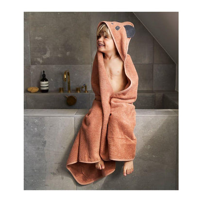 Liewood Augusta Hooded Towel in Panda Tuscany Rose - Scandibørn