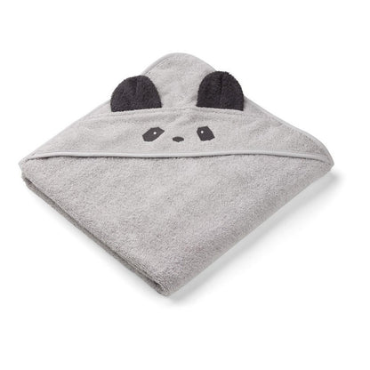 Liewood Augusta Panda Towel in Dumbo Grey - Scandibørn