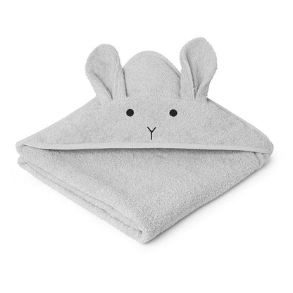 Liewood Augusta Hooded Towel - Rabbit Dumbo Grey