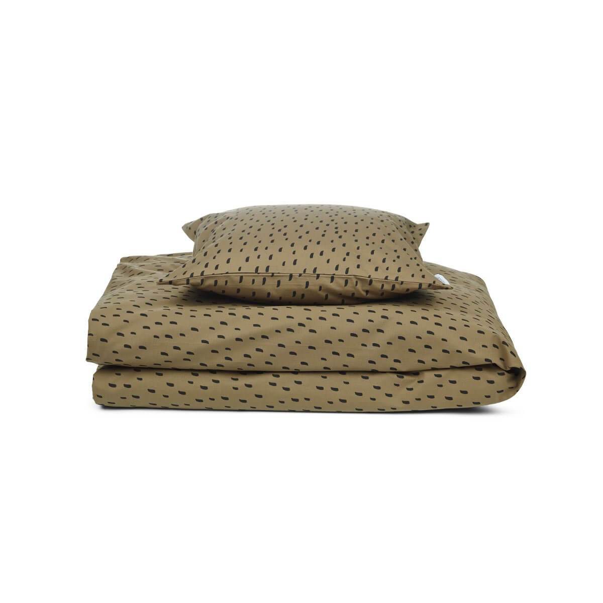Liewood Bed Linen - Graphic stroke/Khaki - Scandibørn