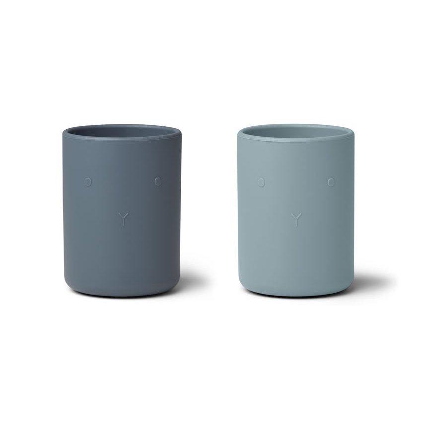 Liewood Ethan Silicone cup (2 Pack) - Blue Mix - Scandibørn