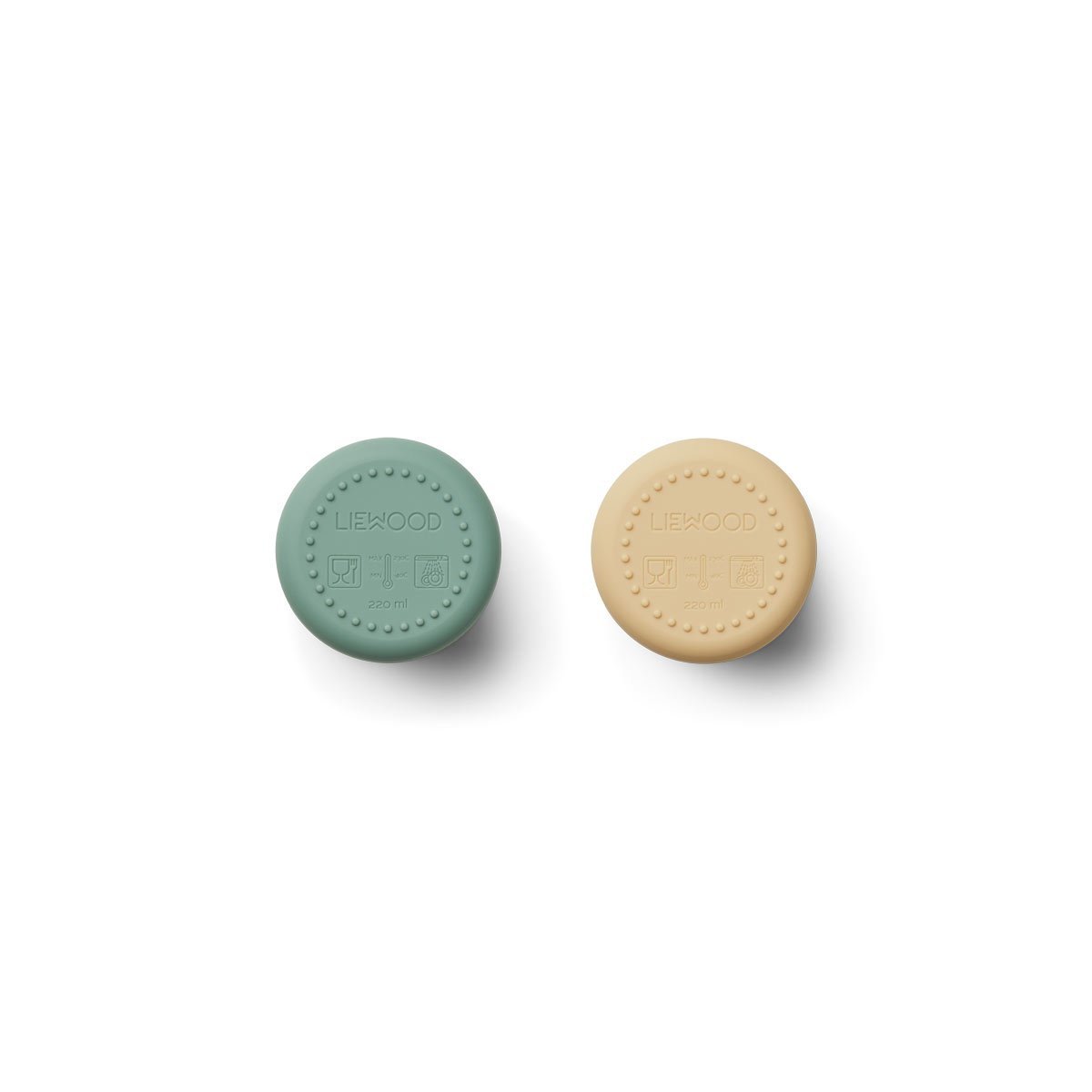 Liewood Ethan Silicone Cup (2 Pack) - Rabbit Peppermint Wheat Yellow Mix - Scandibørn