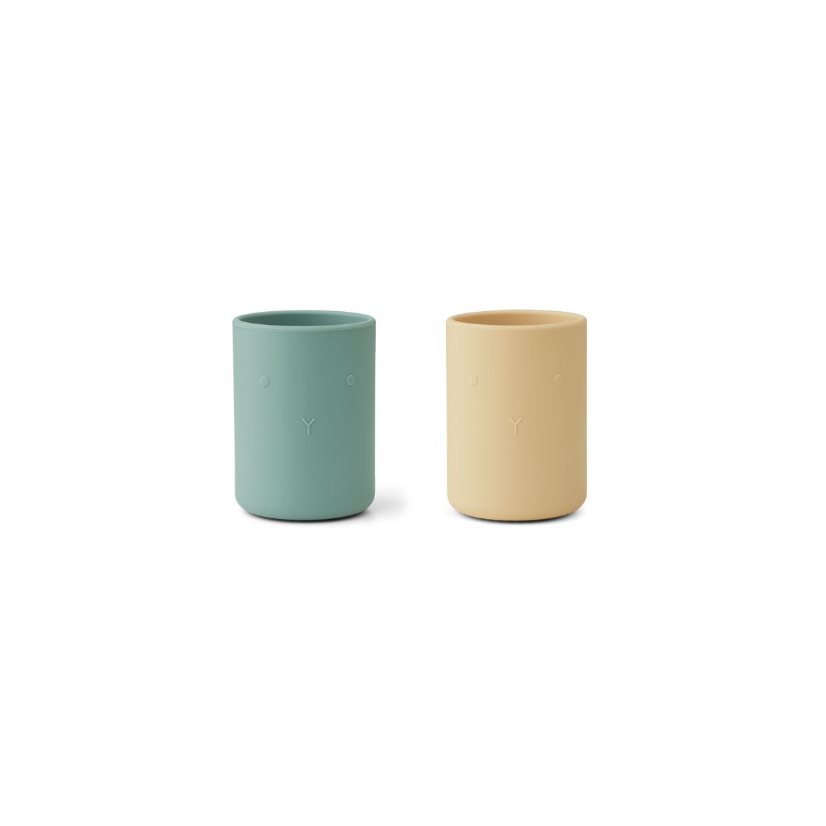 Liewood Ethan Silicone Cup (2 Pack) - Rabbit Peppermint Wheat Yellow Mix - Scandibørn
