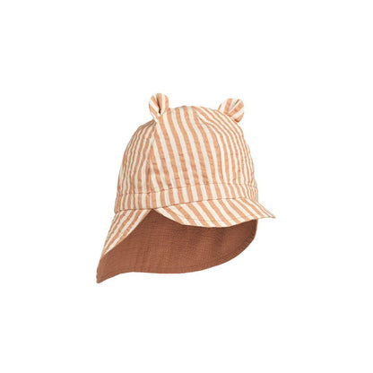 Liewood Gorm Reversible Seersucker Sun Hat (2023) - Y/D Stripe Tuscany Rose / Sandy