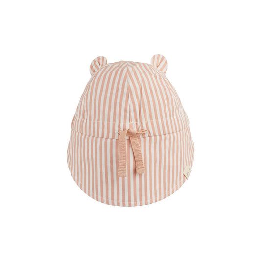 Liewood Gorm Sun Hat in Coral Blush / Creme de la Creme Stripe - Scandibørn