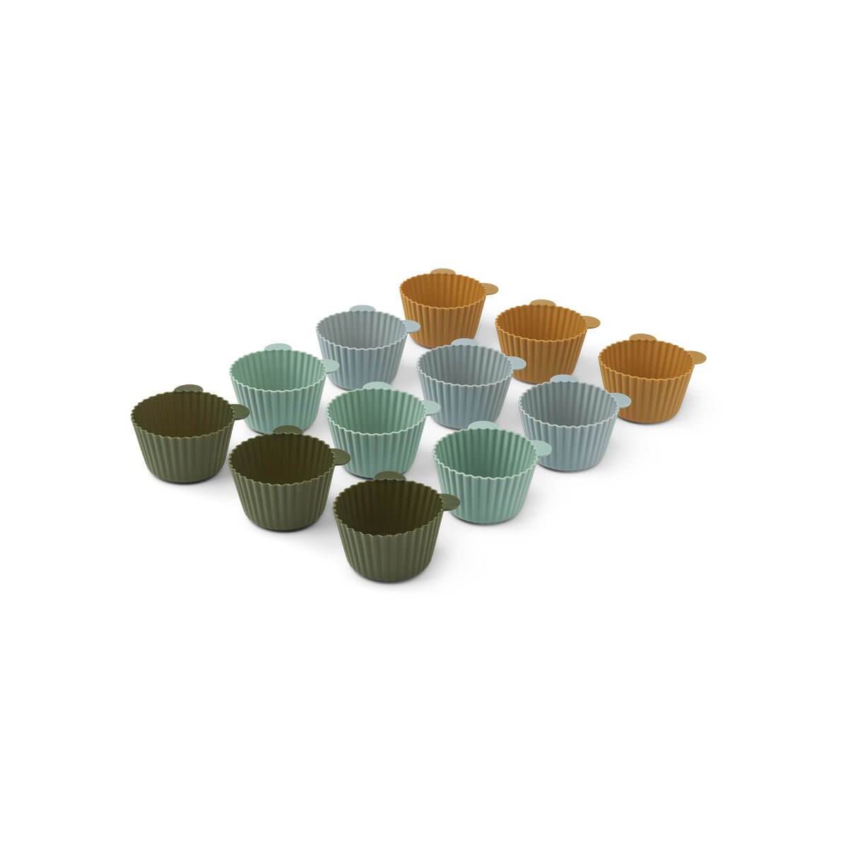 Liewood Jerry Cake Cup (12 pack) in Green Multi Mix - Scandibørn