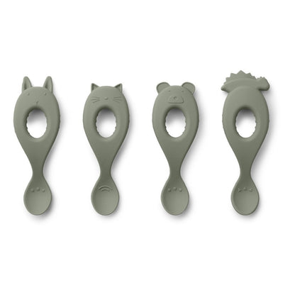 Liewood Liva Spoon Faune Green (Pack of 4) - Scandibørn