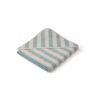 Liewood Louie Hooded Junior Towel - Sea Blue / sandy - Scandibørn